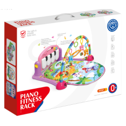 Baby Activity Center Tummy Time Kick Piano Rack Fitness Infant Play Mat Set Toddler Gym Piano Kids Kick Play