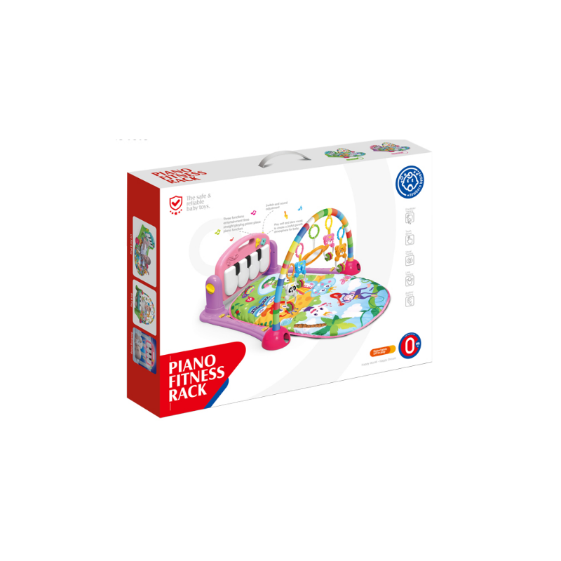 Baby Activity Center Tummy Time Kick Piano Rack Fitness Infant Play Mat Set Toddler Gym Piano Kids Kick Play