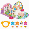 Baby Activity Center Tummy Time Kick Piano Rack Fitness Infant Play Mat Set Toddler Gym Piano Kids Kick Play
