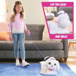Juguete interactivo FurReal GoGo Walkin’ Pup (Maltés), perro de peluche de 9 pulgadas