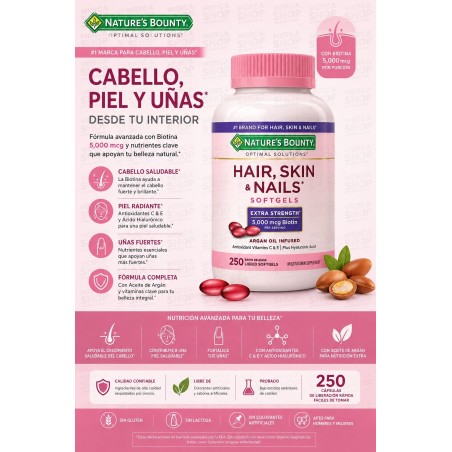 Nature's Bounty Hair, Skin and Nails, 250 Softgels