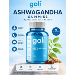 Goli Nutrition Ashwagandha Vegan Gummies - 60ct: Dietary Supplements, Herbal, 150mg Ashwagandha per Serving