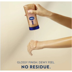 Aceite corporal en gel Vaseline Glazed & Glisten con brillo radiante.