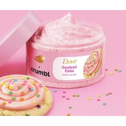 Exfoliante corporal hidratante Dove X Crumbl Confetti Cake 425 ml | Edición limitada