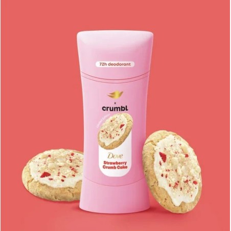 Dove x Crumbl | Desodorante en barra con aroma a tarta de fresa