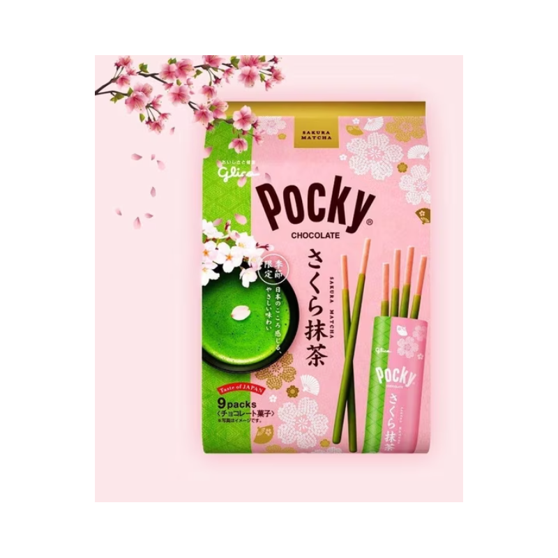 Glico Pocky Edición Especial Sabor Sakura Matcha,