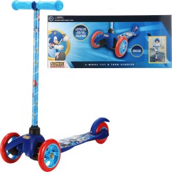 Patinete Sonic The Hedgehog™ de 3 ruedas con sistema de inclinación y giro de 20 pulgadas.