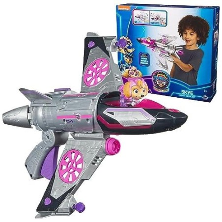 Figura Skye Paw Patrol The Mighty Movie Rescue Jet Luces Y Sonidos