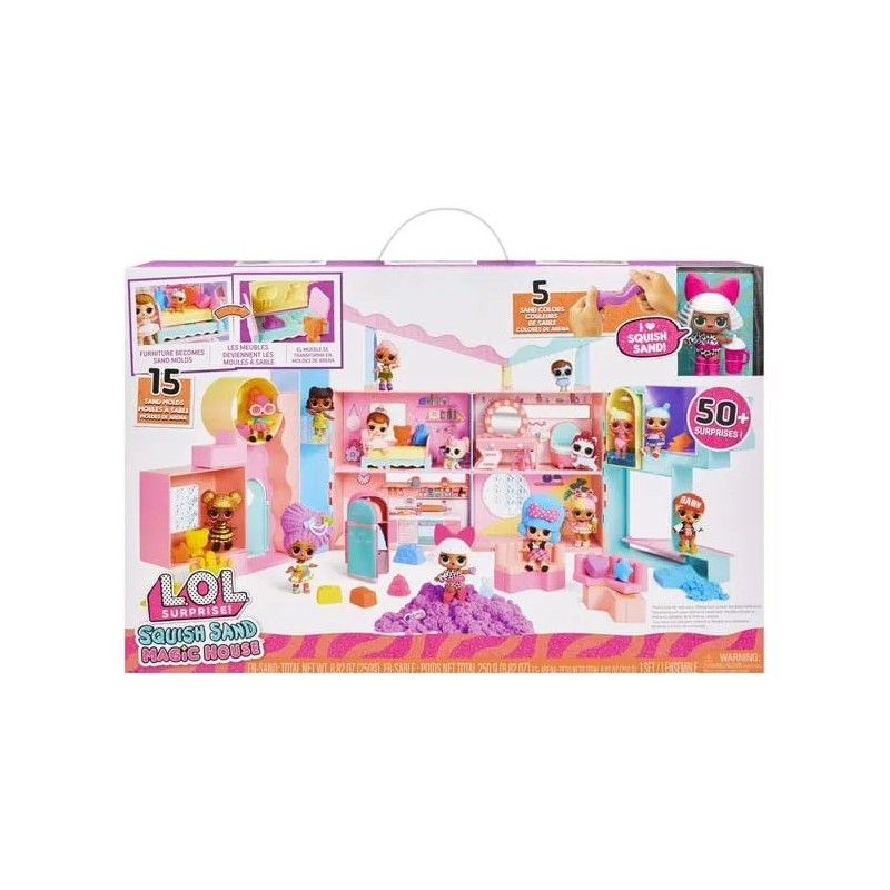 Playset LOL Surprise Casa Squish Sand Magic con Más de 50 Sorpresas